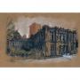 [Lambeth Work House], Ink and watercolour on A5 Kraft paper
